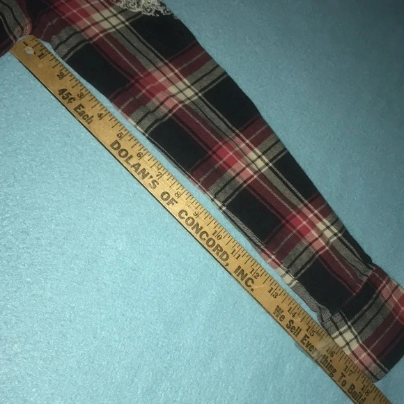 CELLO flannel button up long sleeves rhinestone details chest pocket size M - Picture 8 of 9